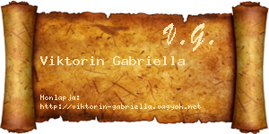 Viktorin Gabriella névjegykártya